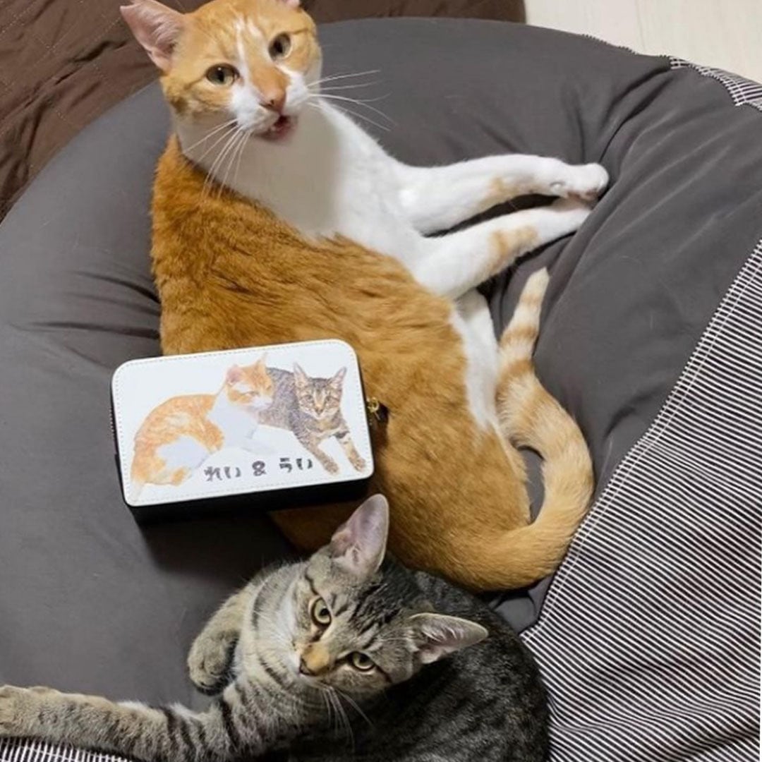 うちの子イラストのPUレザーポーチ！猫好き・犬好き・うちの子好き必見