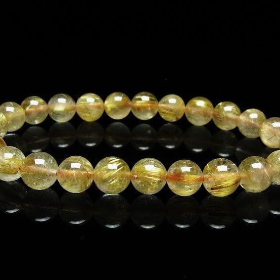 ルチルクォーツ ブレスレット 7mm タイチンルチルクォーツ タイチンルチル 一点物 メール便可 [M便 1/10] 111-49093