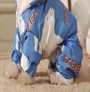 3-80/犬服 冬用 防寒フリース 4本足タイプ 厚手あったかウェア 小型犬・中型犬用M