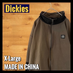 【Dickeys】ジップアップ フルジップ スウェット  ラバーロゴ XL オーバーサイズ ディッキーズ アメリカ古着