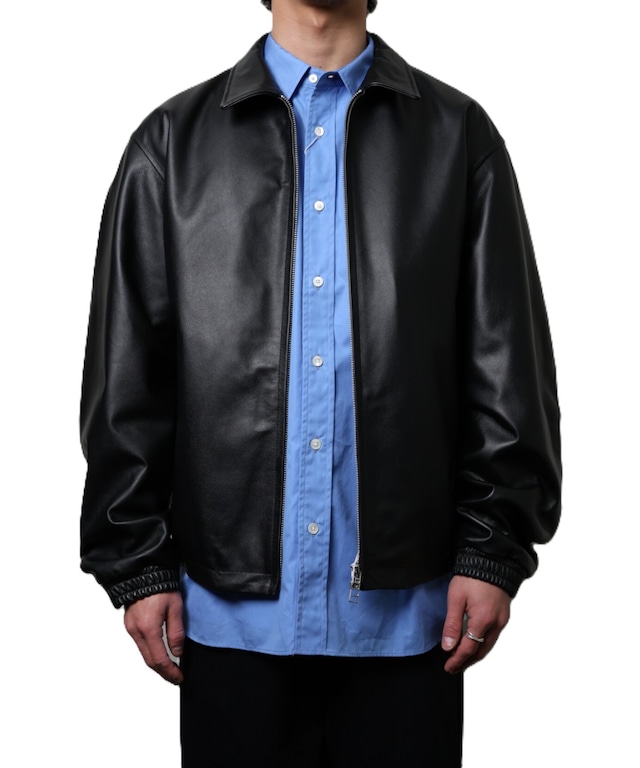 UNIVERSAL PRODUCTS. / 261-60405  LEATHER BLOUSON (BLACK)