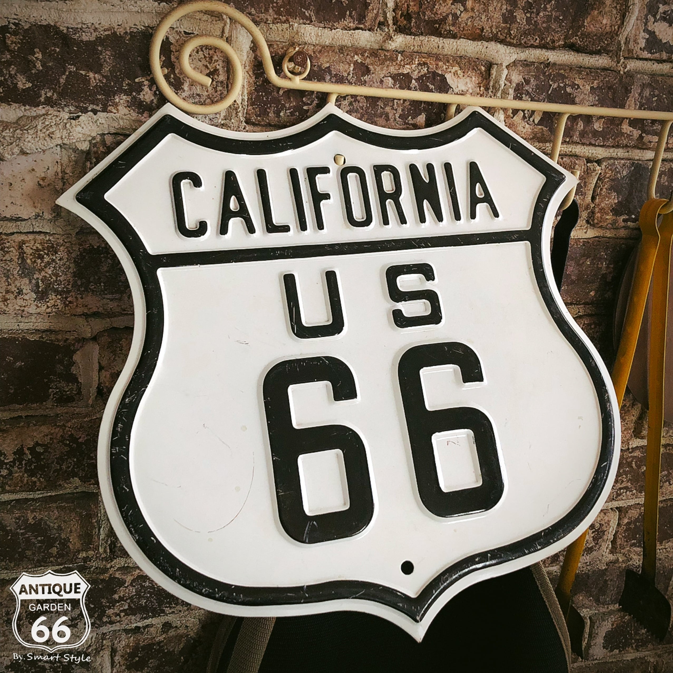 ルート66 ROUTE66 カリフォルニア ヴィンテージ看板 エンボス ロード