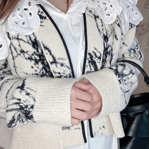 ★即日配送★yumeribon落書きデザインニットカーディガン【公式】