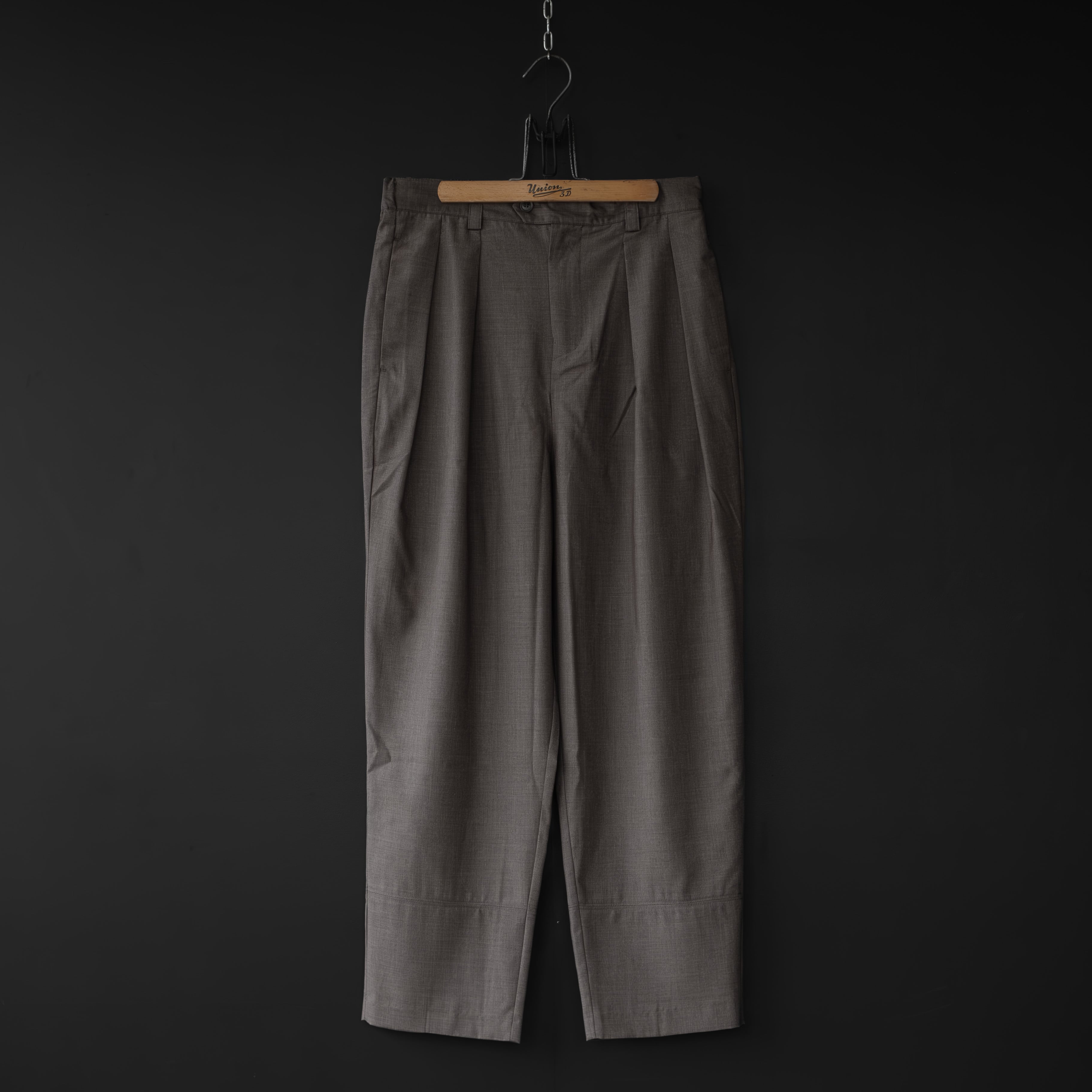 modem design】 check wide pants (navy) | dros dro
