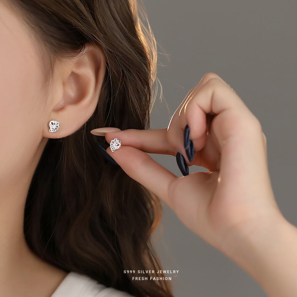 クジャクピアス 18Kジルコン レディース シルバー999エネルギ対応