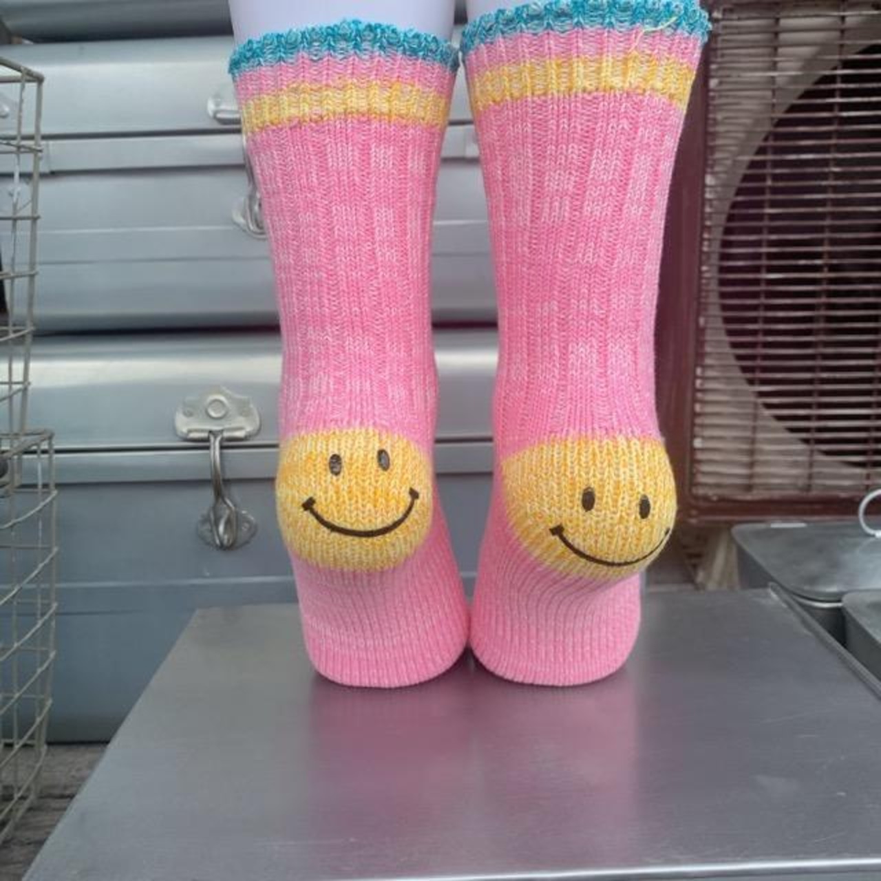 TOPANGA SOCKS　Lady's　スマイルソックス　ピンク