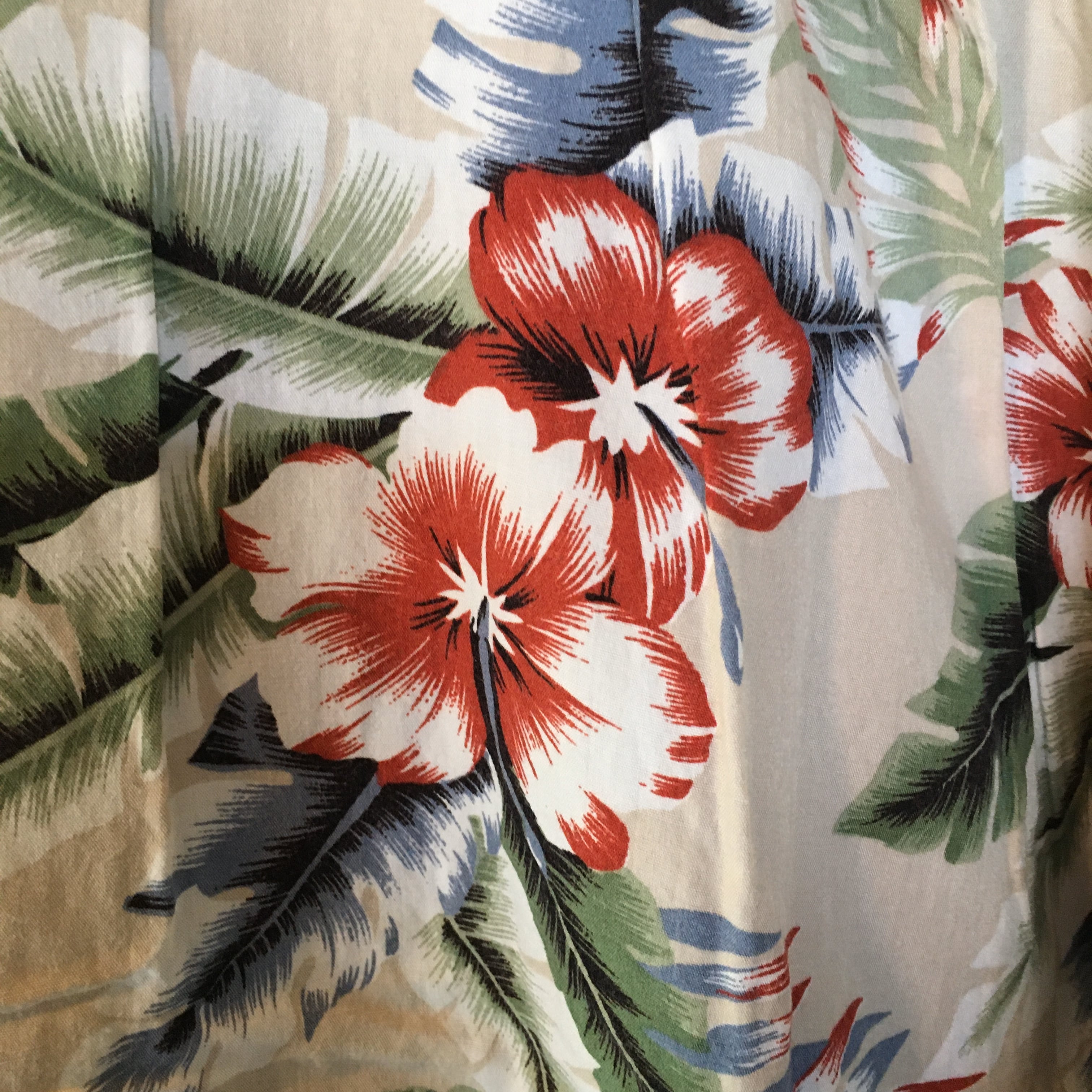 90s アロハシャツ　半袖　植物　花柄　総柄　ボタニカル　ハワイアン　ブラック