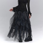layered tulle long skirt / l0062