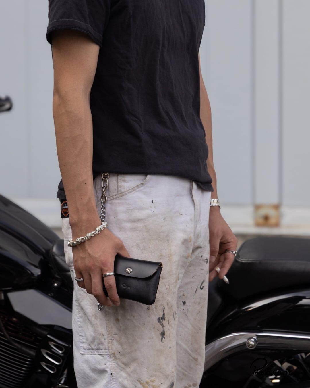 吊るせるお財布 / RW-17 【BLACK silver】 | radiant leatherworks