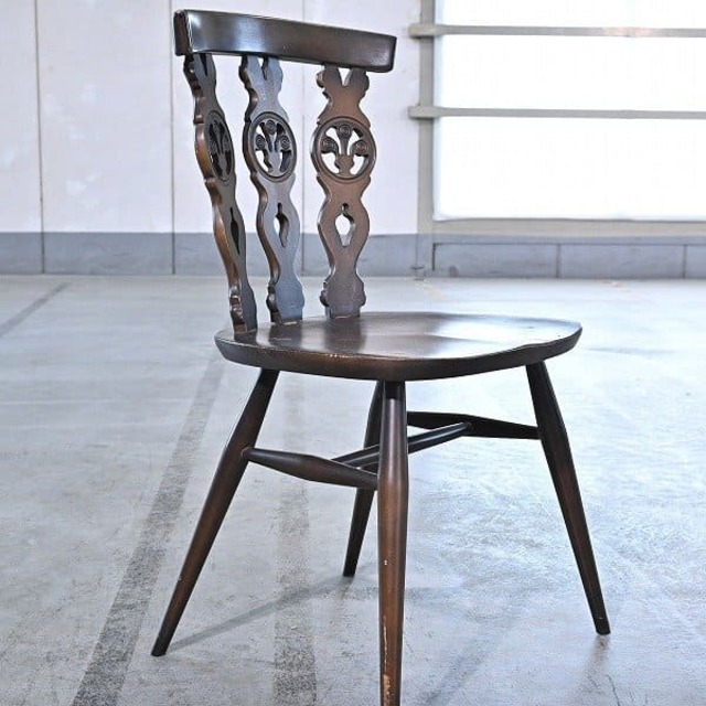 ERCOL/アーコール社 「シスルバックチェア」a ウィンザー オールドコロニアル ダイニング イギリスビンテージ ルシアン・アーコラーニ【中古家具/中古インテリア/USED家具ユーズド家具/リサイクル】