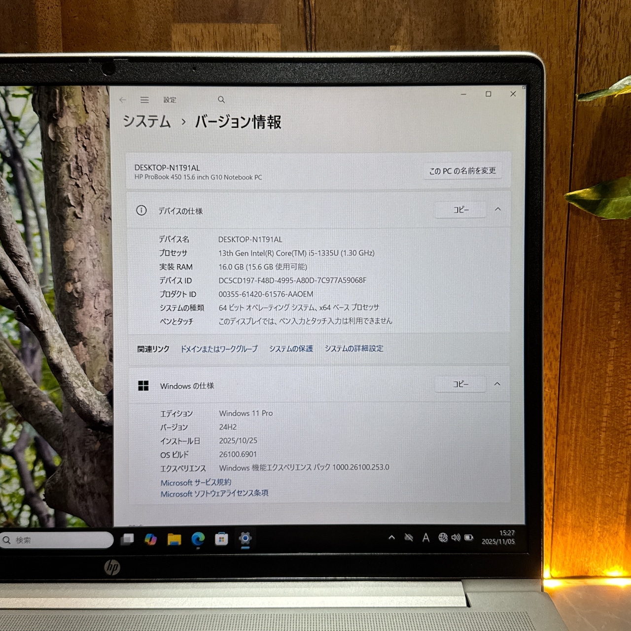 準美品‼️HP ProBook 450 G6☘Core i5第13世代☘メモリ16GB☘SSD256GB☘️ノートパソコン