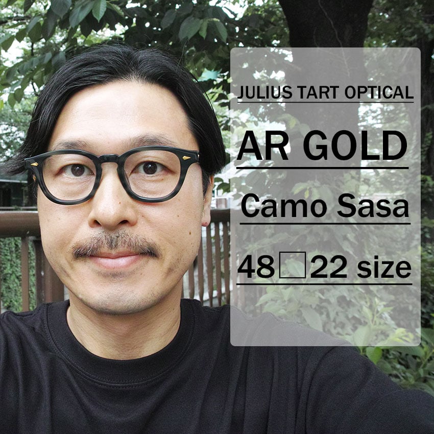 JULIUS TART OPTICAL / AR GOLD / ブリッジ:22mm/ CAMO SASA