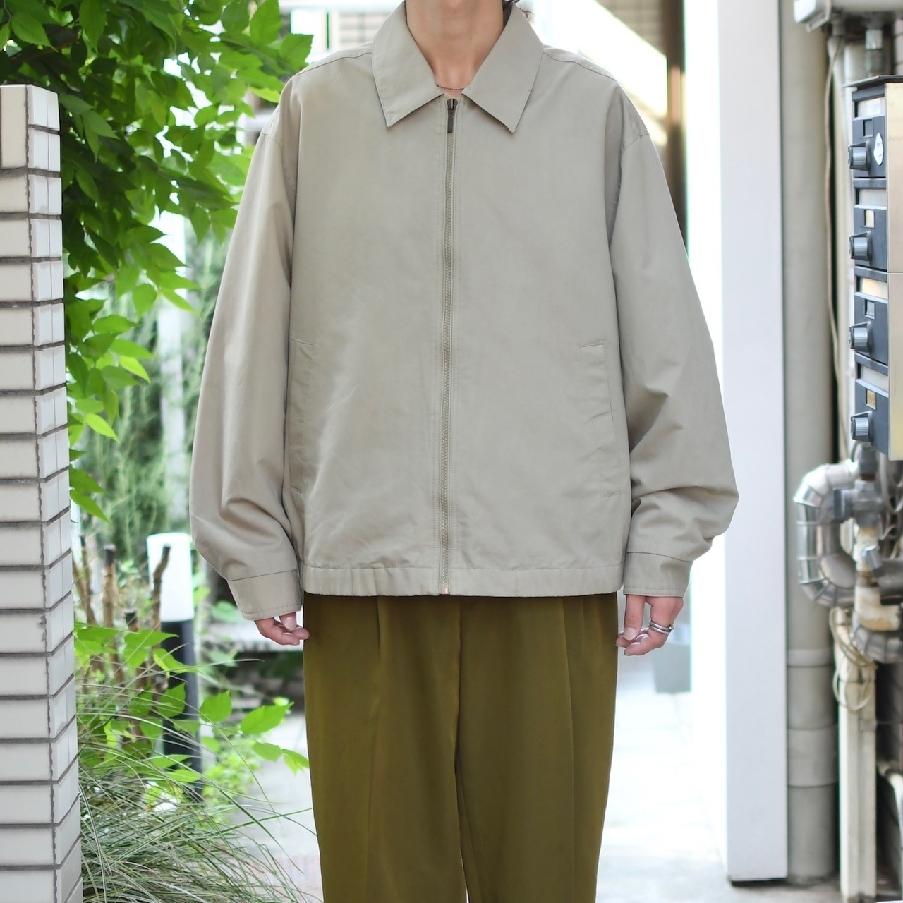 craft&barrow herringbone twill zip up jacket