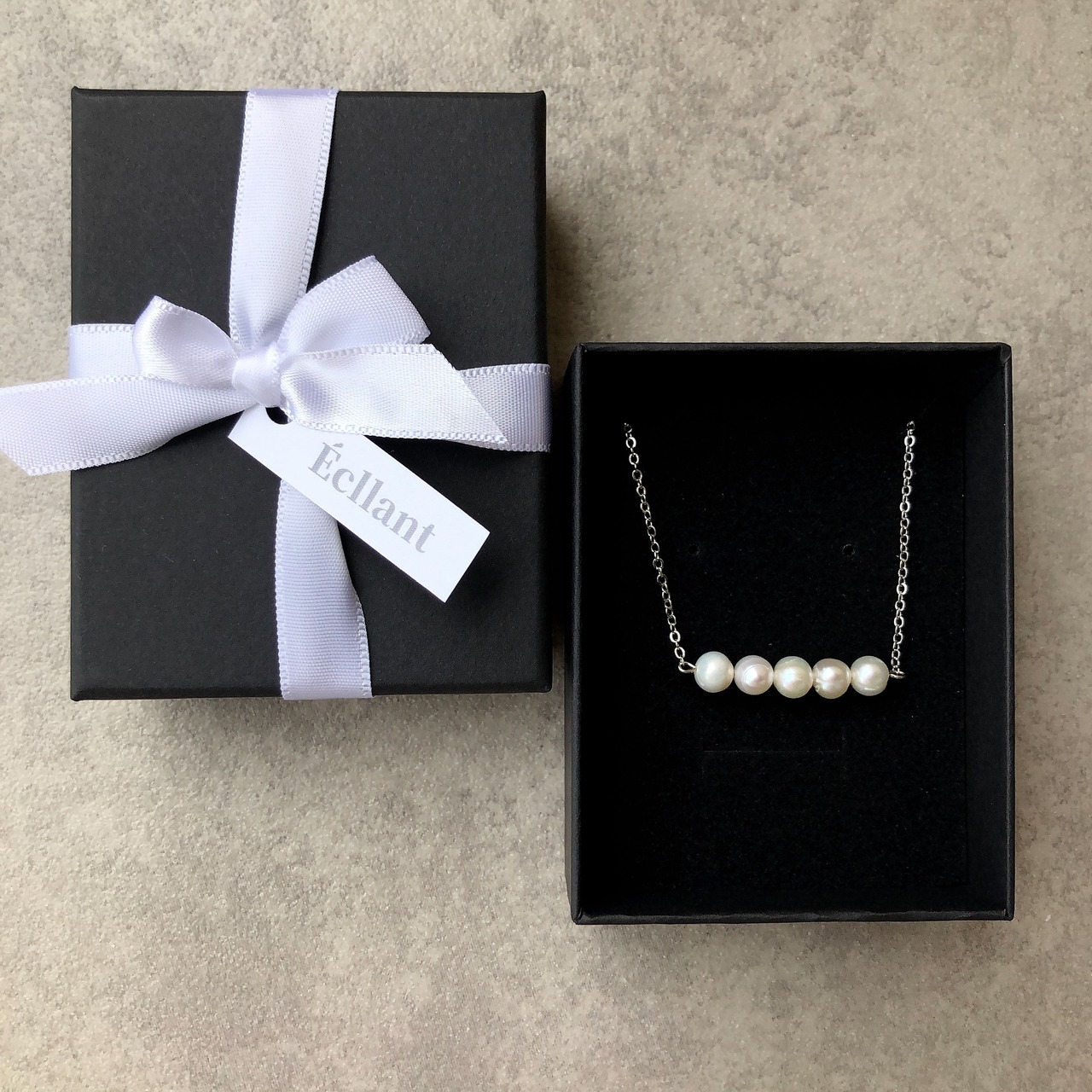 淡水パール シンプル ロングネックレス