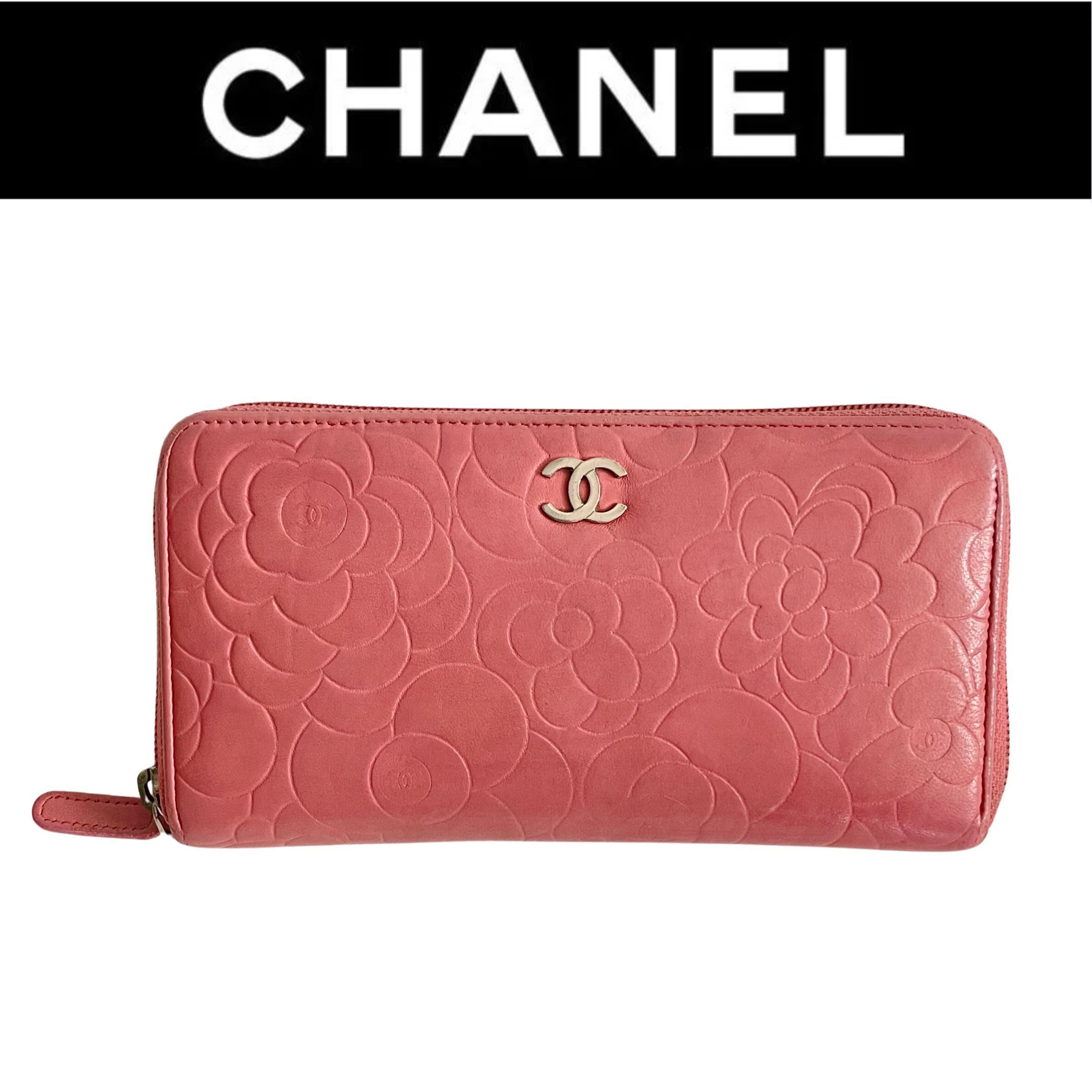 CHANEL シャネル カメリア ココマーク ラウンドジップウォレット