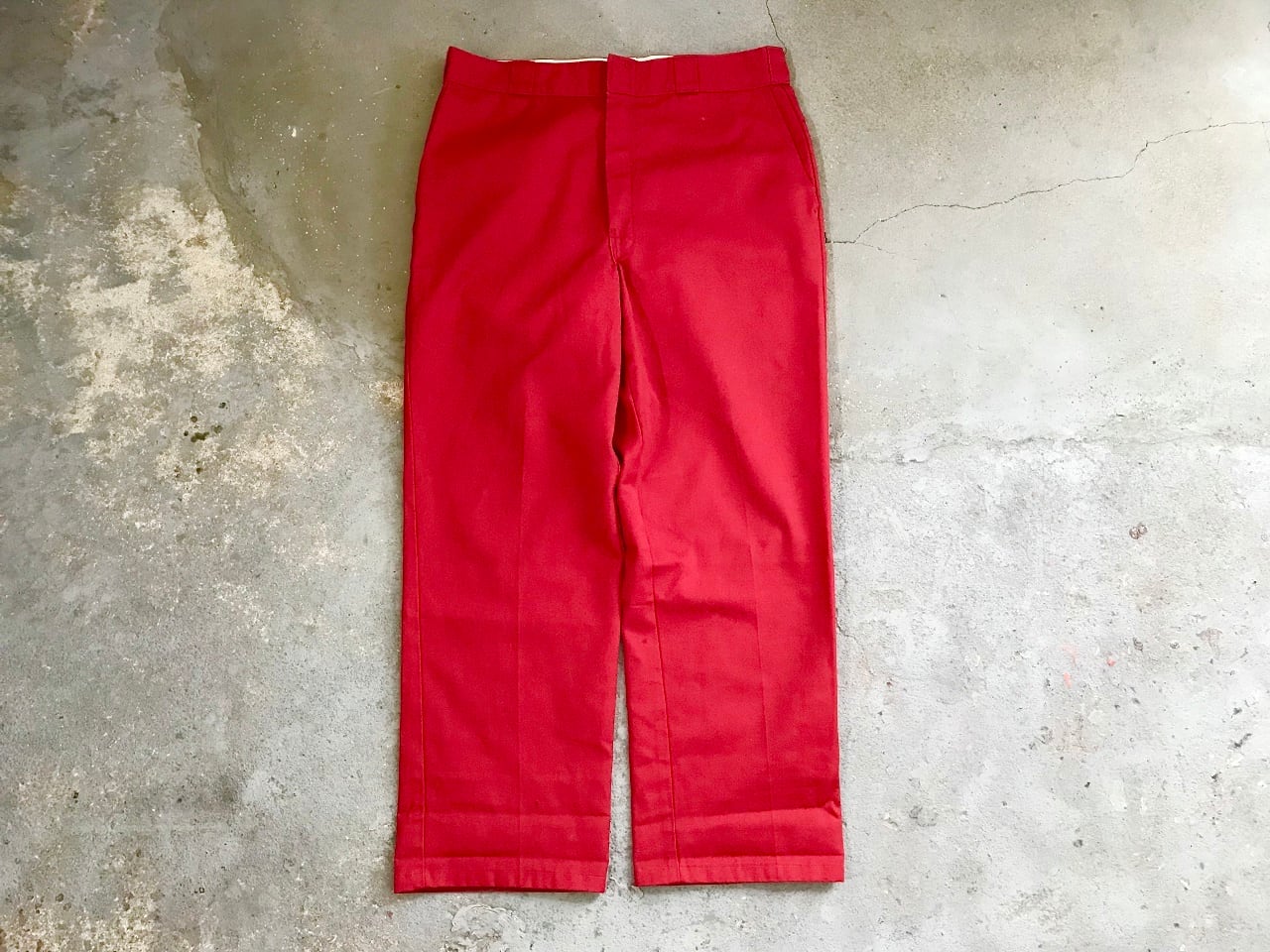 90s Dickies 874 color work pants RED MADE IN USA