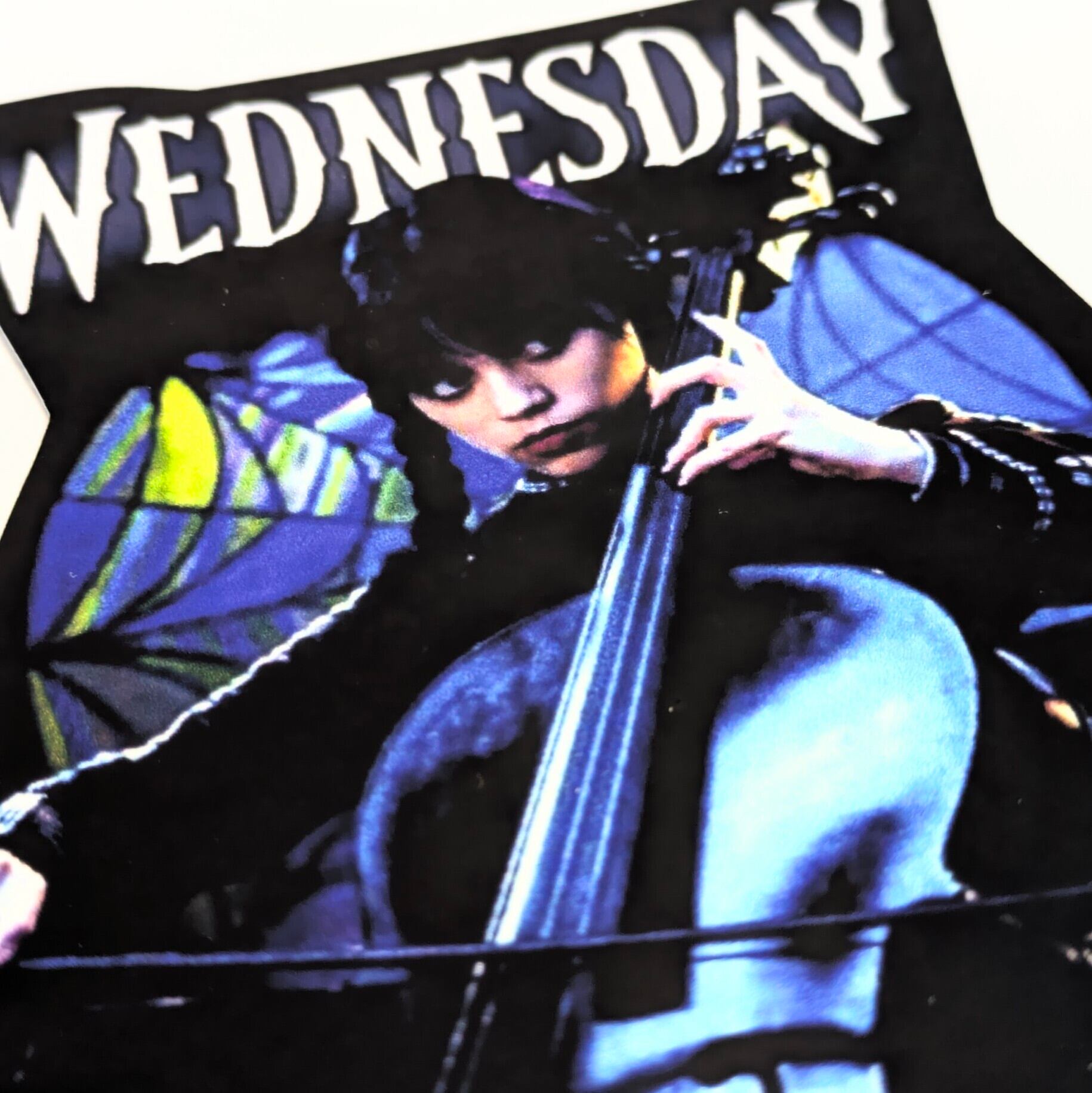 送料無料!!【 DIE-CUT STICKER / ダイカットステッカー】『 Wednesday / ウェンズデー 』ステッカー / シール 〚アメリカン雑貨 アメトイ〛