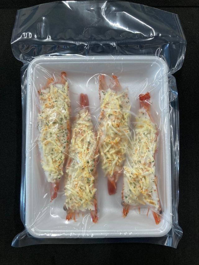 有頭海老開きグラタン