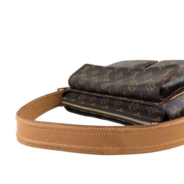 LOUIS VUITTON ルイヴィトン モノグラム ショルダーバッグ ブラウン PVC レザー セミショルダーバッグ ヴィバ・シテ MM M51164 vintage ヴィンテージ オールド w5ixn2