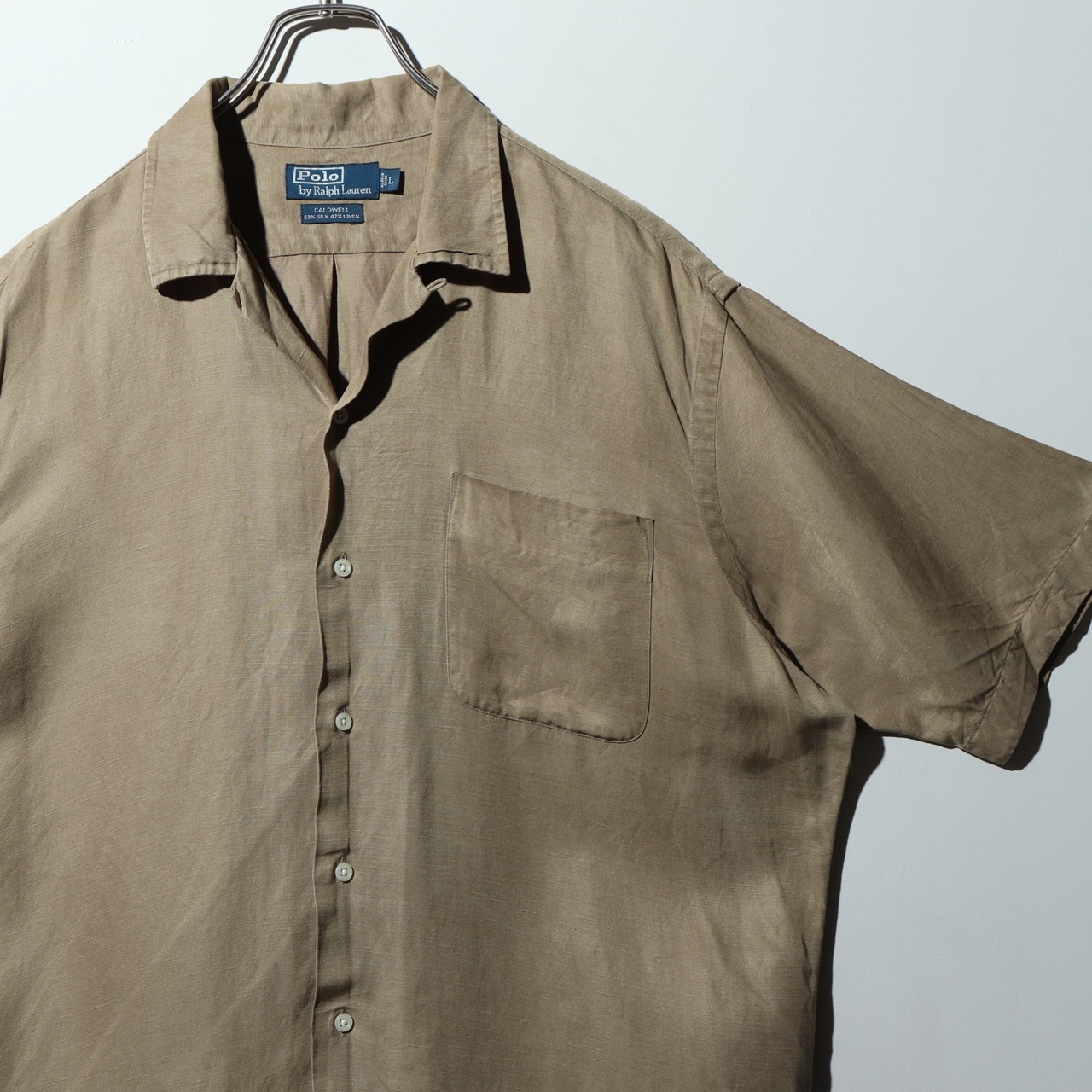 美品 L オリーブグリーン Caldwell ポロラルフローレン 半袖開襟シャツ