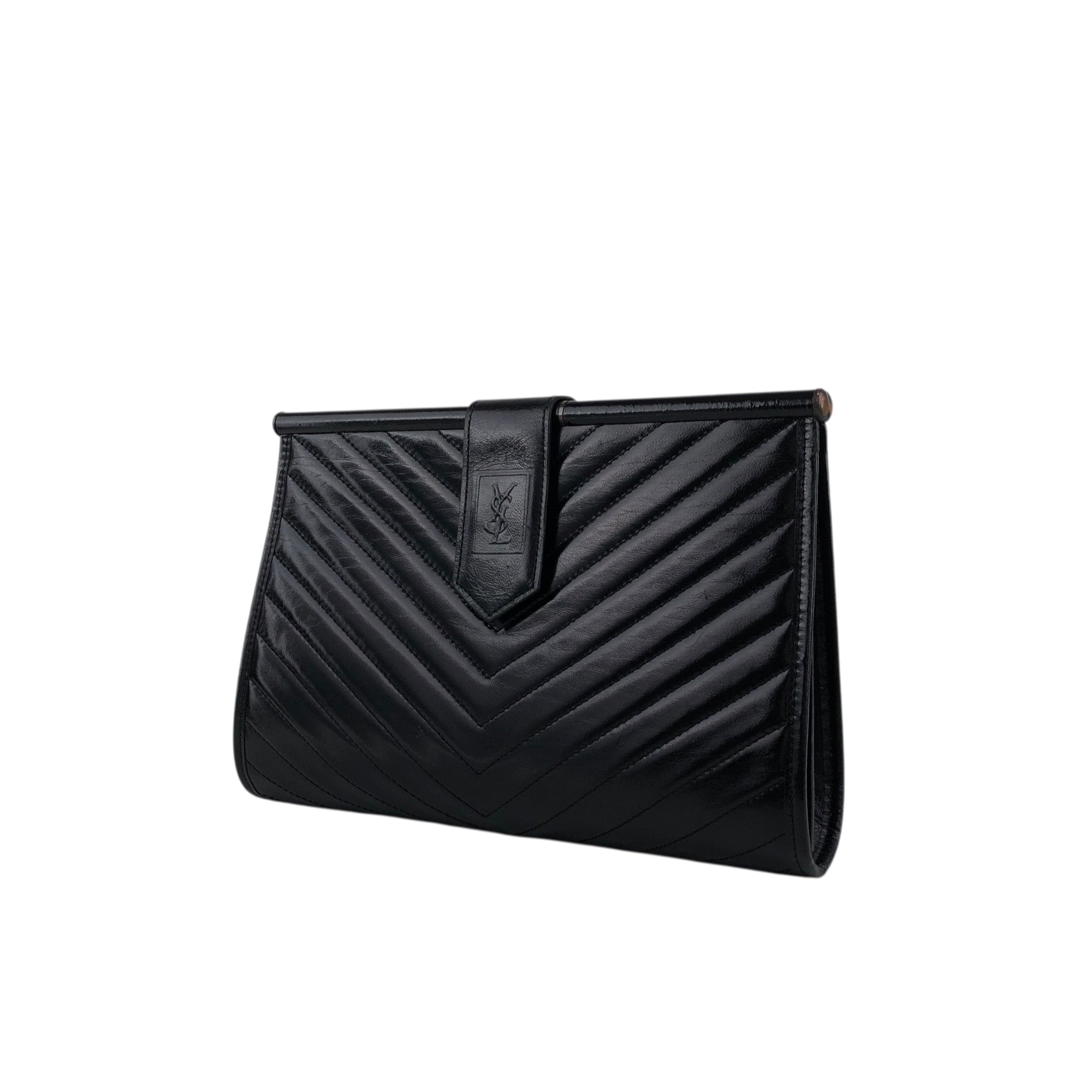 vintage】Yves Saint Laurent 黒 クラッチバッグ 【公式通販】