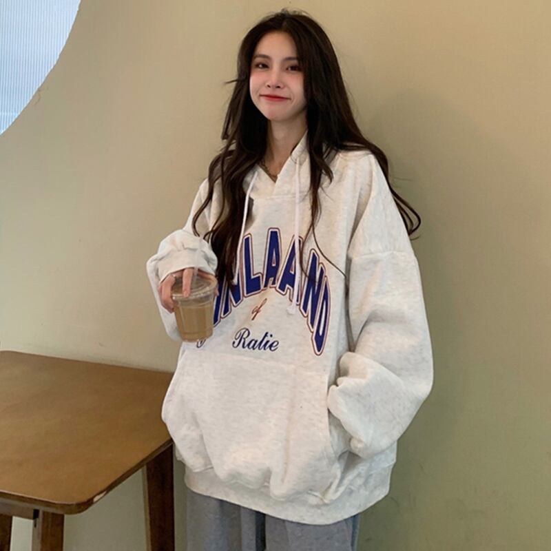 オータムベルベットフードセーター レディースウィンタールーズスタイルトップス ロング 秋物 冬物 試着室61098932192