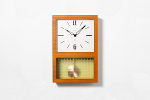 振り子時計 GLASS PENDULUM CLOCK  【CAFE BROWN】