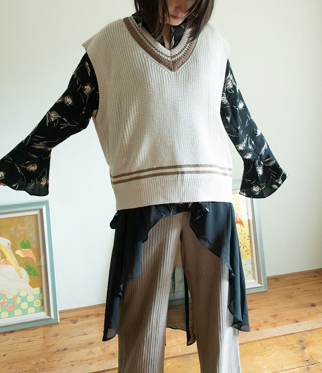 片畔チルデンスクールニットベスト