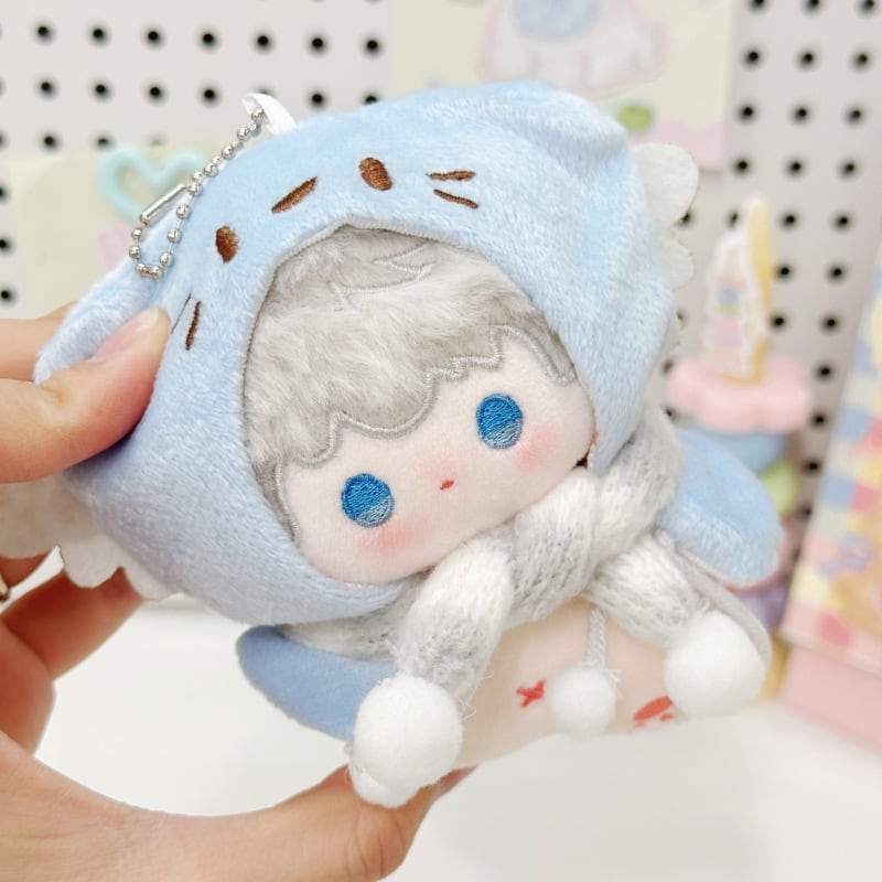 LABUBU 4世代/10cm対応 ネコ耳フードケープ+マフラー ラブブ