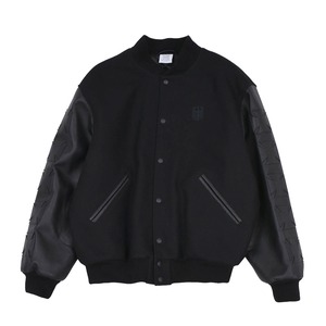 【VETEMENTS】BIKER CROSS EMBROIDERED VARSITY JACKET