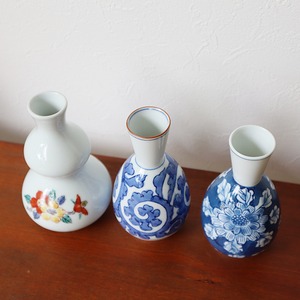 【アウトレット】有田焼　１合徳利（錦草花紋・唐草・安土絵）