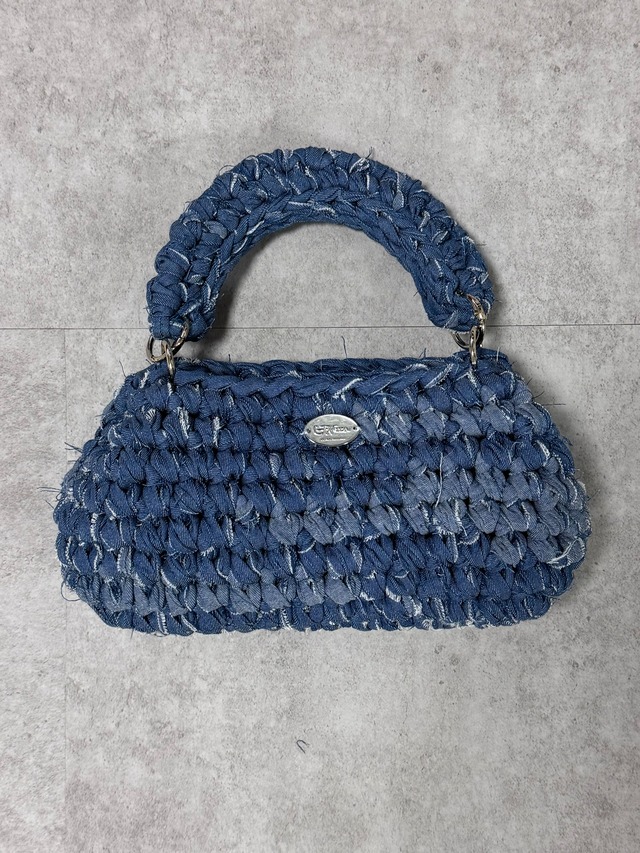 《1点もの》denim  phone holder / sky blue