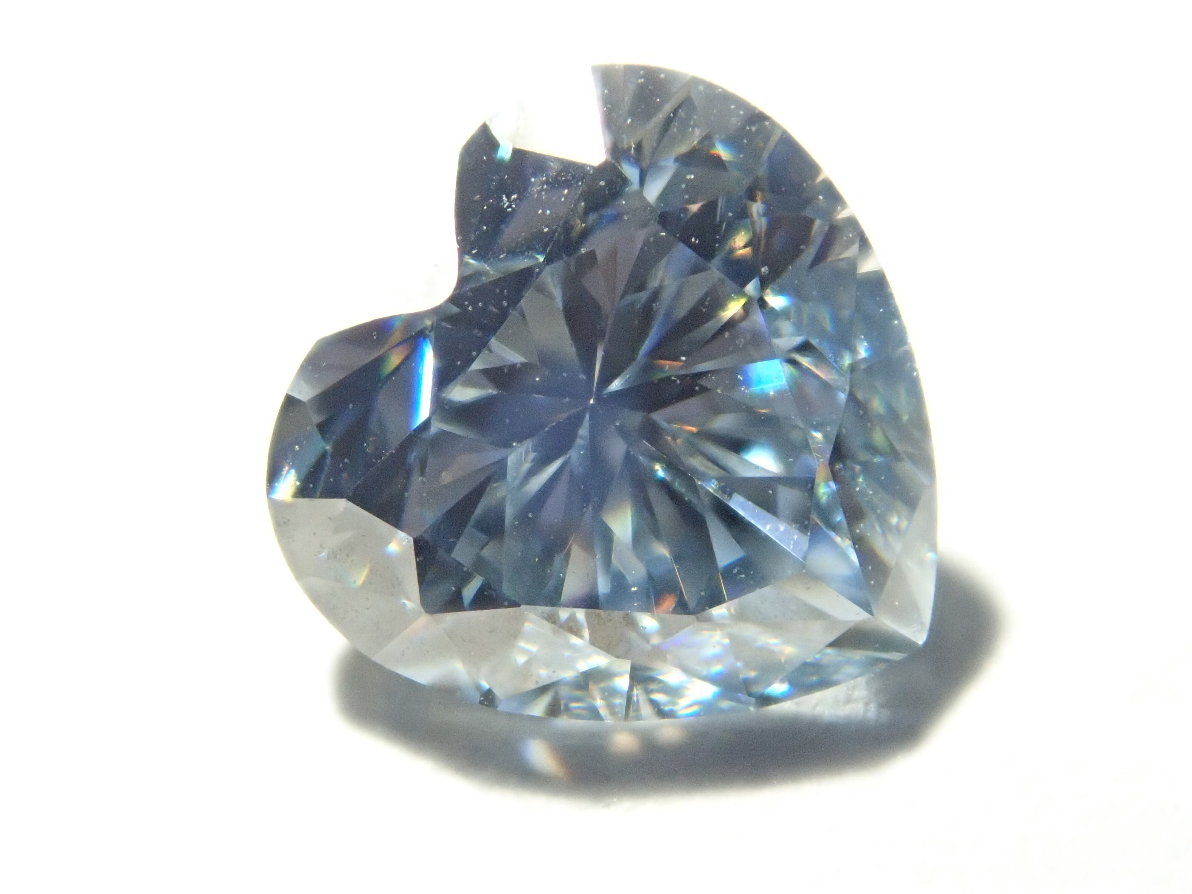 合成グレーブルーモアッサナイト 0.821ct