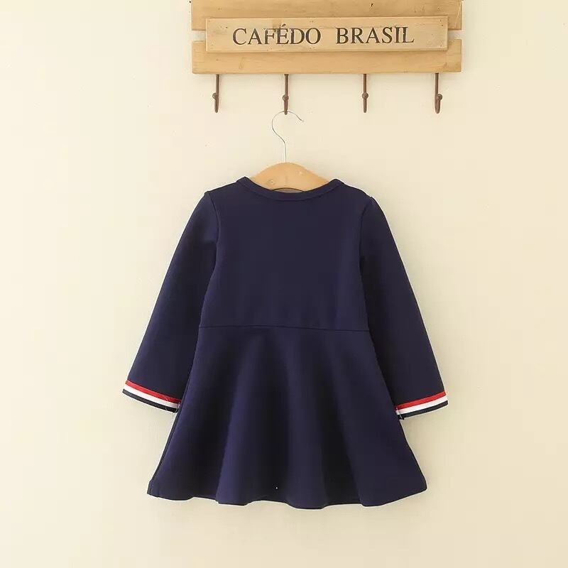 3カラー キッズ 100cm 140cm トリコロール リボン ワンピース パーティー ドレス 長袖 女の子 子供服 姉妹 Anoel