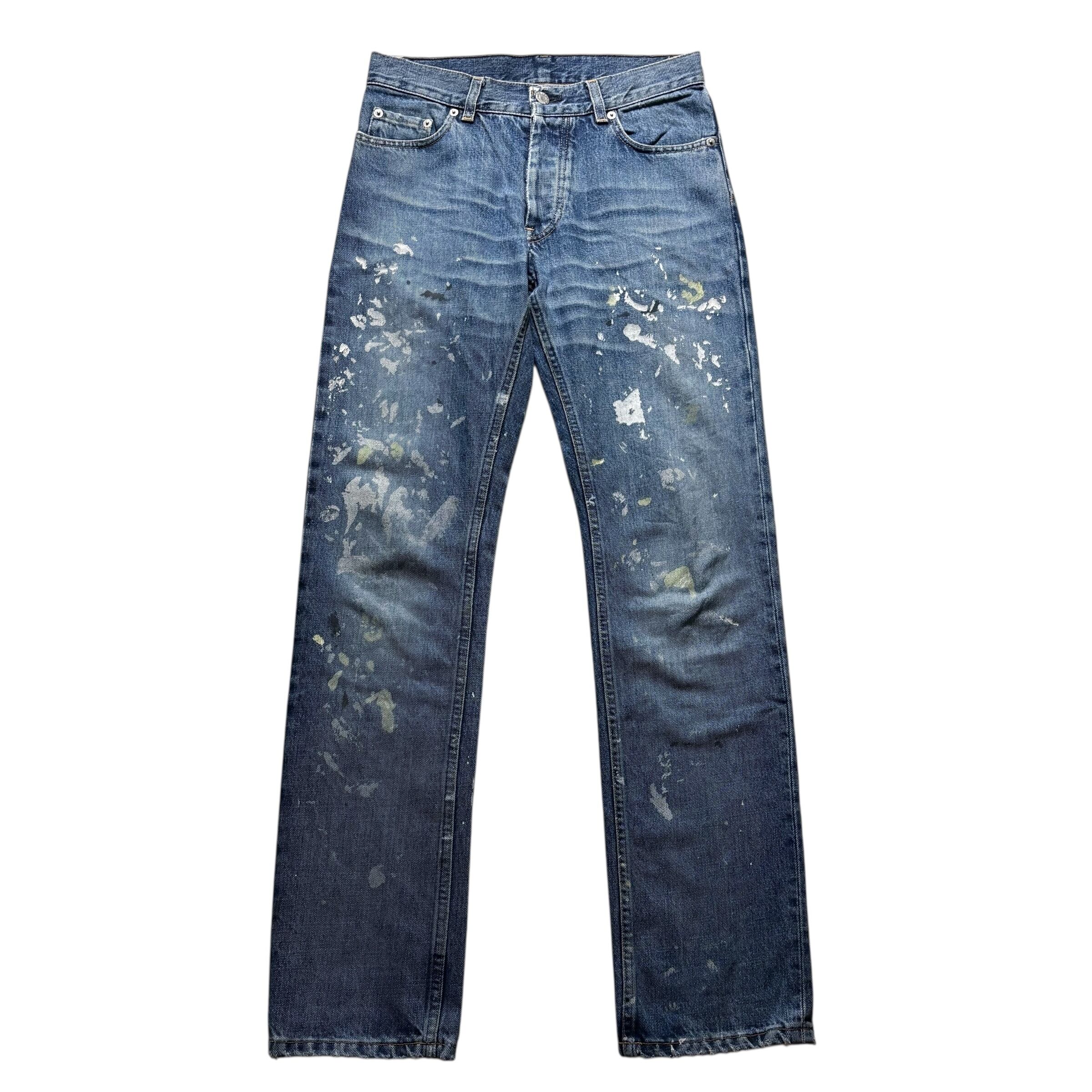 archive 1999's HELMUT LANG paint denim pants | NOIR ONLINE