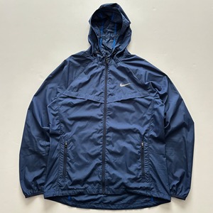 -USED- NIKE RUNNING ZIP UP JACKET -NAVY- [M]
