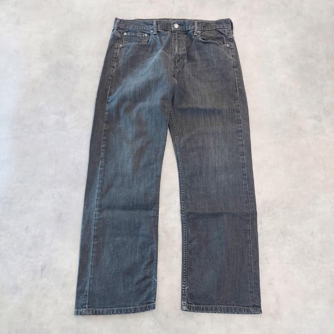 リーバイス569 Levis W34 ブラックデニムボトム 黒 古着 17602