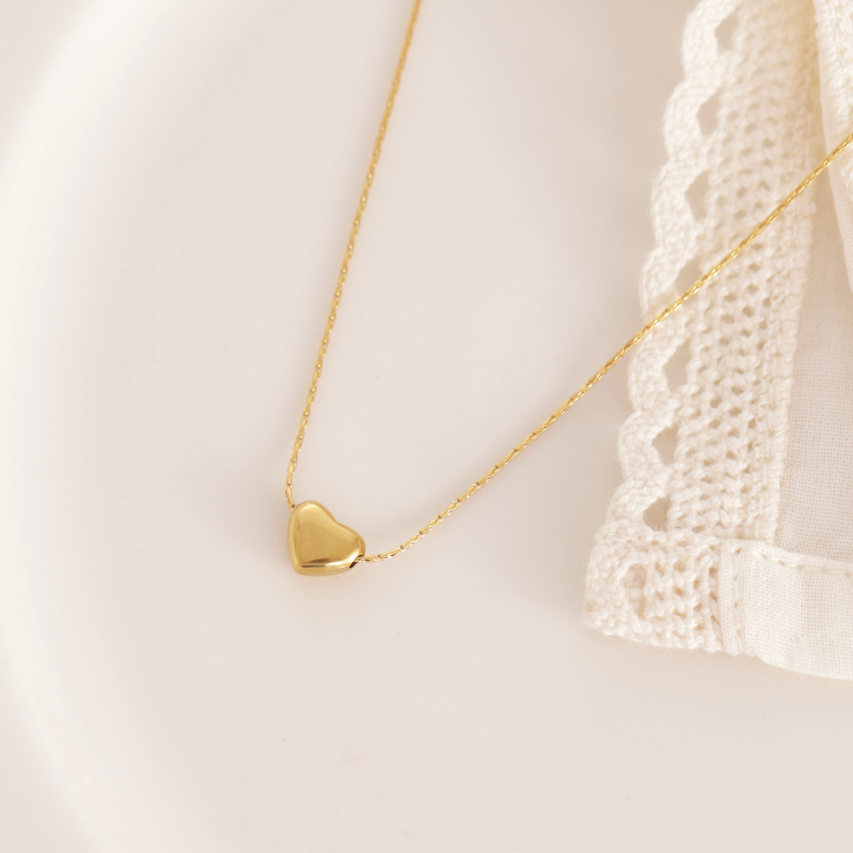 316L mini heart motif necklace#45*