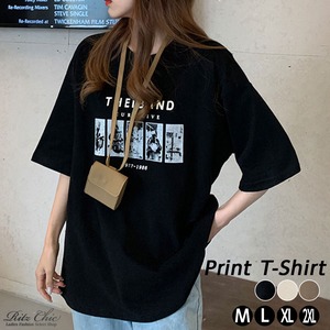プリント Tシャツ 半袖 レディース 春夏秋 韓国 原宿系 大人 カジュアル ストリート ゆったり トップス おしゃれ 体型カバー 大人可愛い 大人女子 【送料無料】