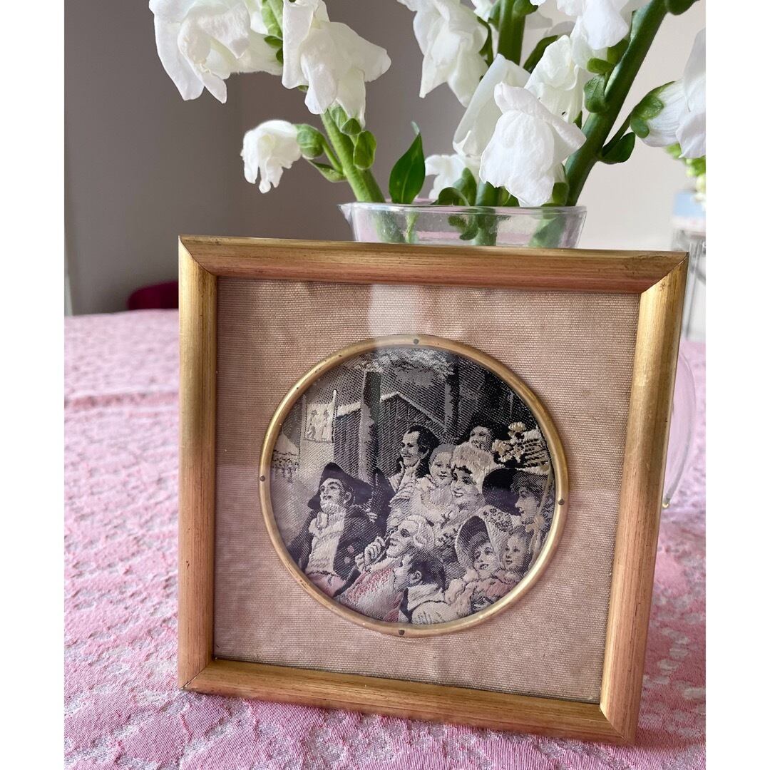 ベルギー ヴィンテージ ウォールデコ フレーム ゴブラン織り