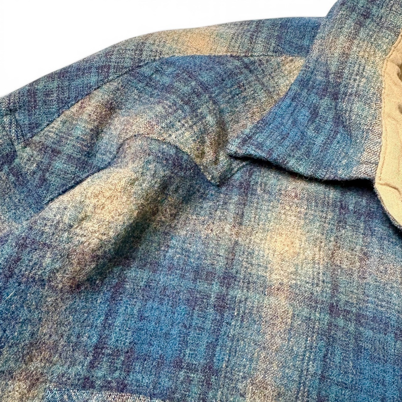 90s 00s PENDLETON Shadow Check Wool Western Shirt ペンドルトン シャドーチェック オンブレ ...