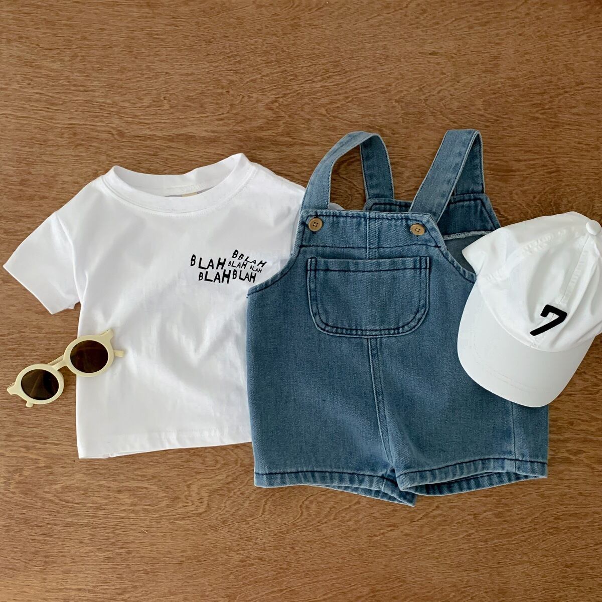 【発注】Tシャツセットデニムサロペット