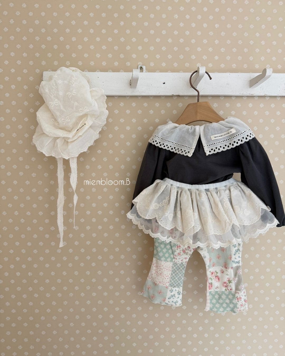 送料無料【予約】/ kids パッチブーツカットレギンス / mienbloom