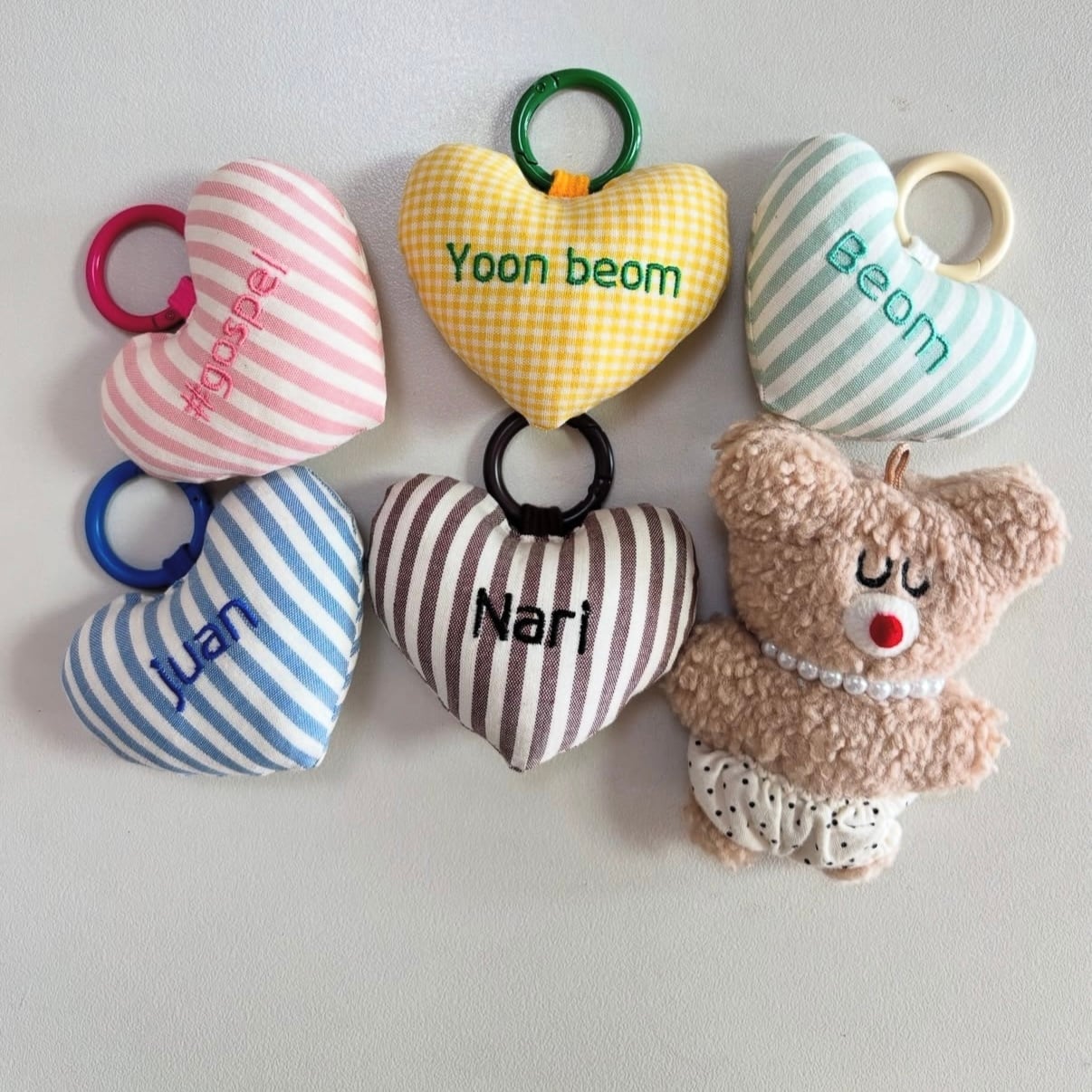 予約】Heart Cushion Name Tag 〘 ネーム刺繍 〙 | A N G E