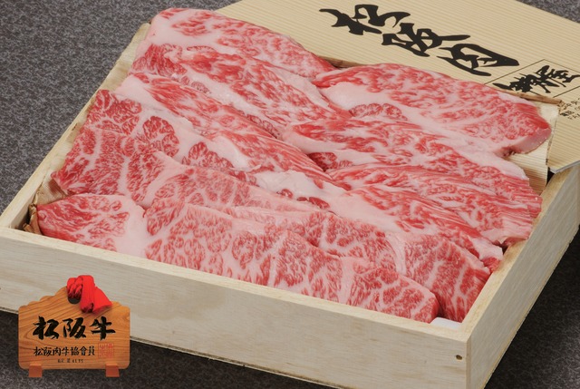 松阪牛バラ焼肉用　500ｇ　木箱入り