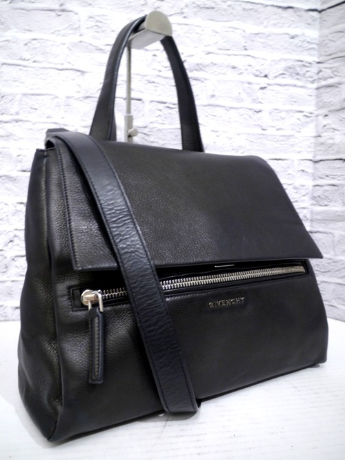 ◆GIVENCHY ジバンシィ PANDORA PURE パンドラ ピュア ミディアム ハンドショルダー 2way レザー トート バッグ 黒◆ 使い勝手の良い2way♪