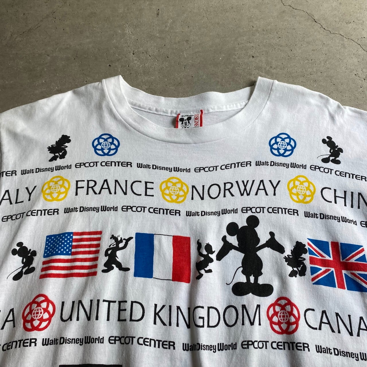 90年代 USA製 Disney World ディズニーワールド EPCPT CENTER 総柄  