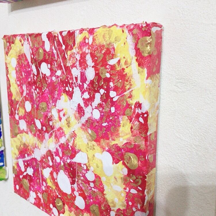 レッド ゴールド 輝き 抽象画 | MARONHAPPY