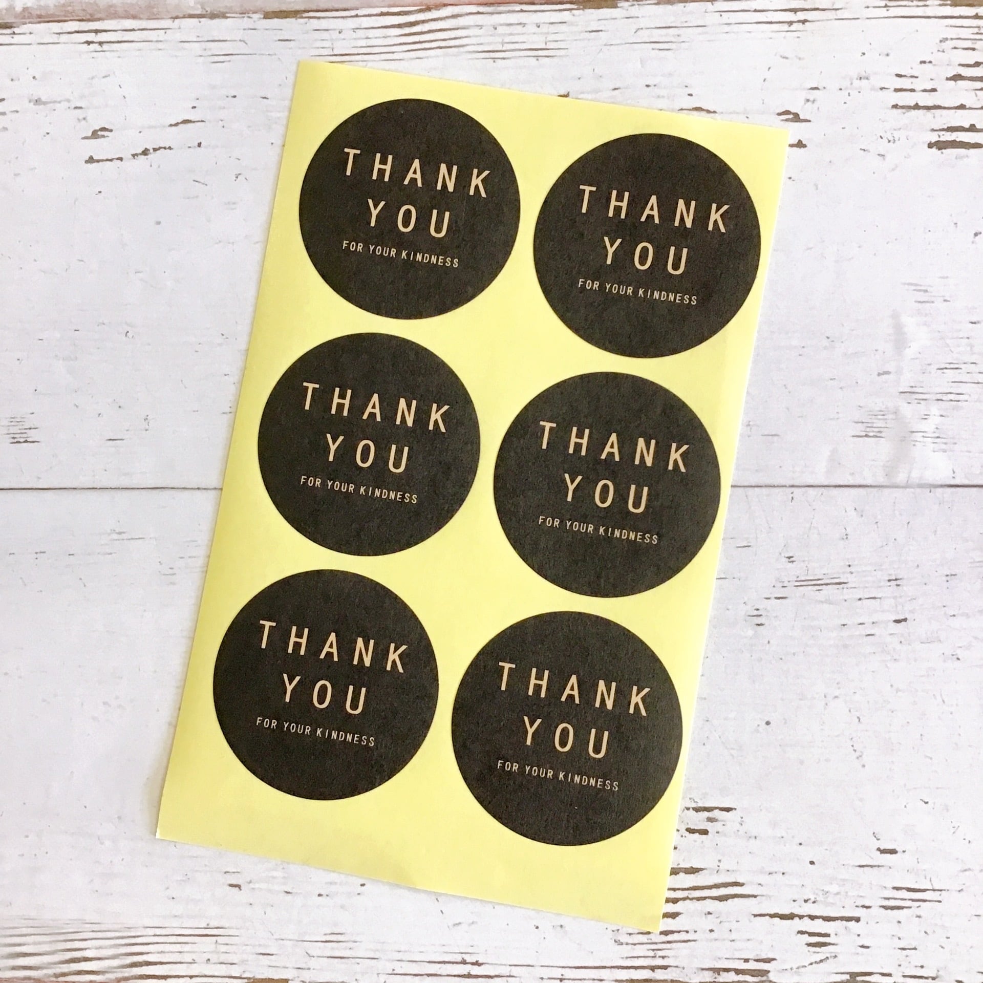 02-61【 生活雑貨 : 文房具 】ラッピング用シール～ THANK YOU