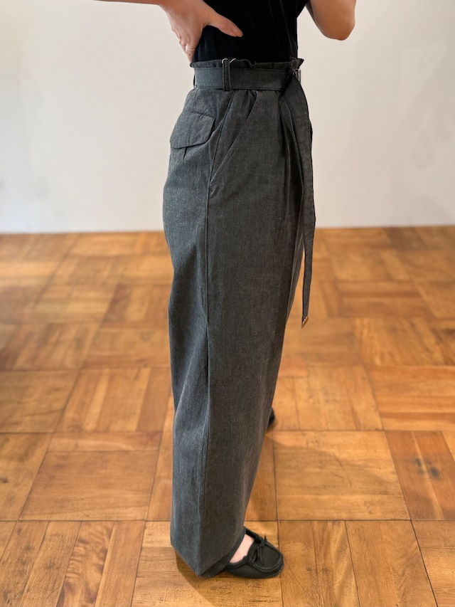 jonnlynx/JL226-PT845 gachya belt denim pants black